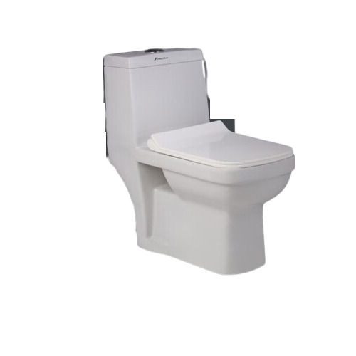 Bathroom Commode - Ceramic Elongated Design, Crack Free and Seamless Finish, Durable White Polished Excellence