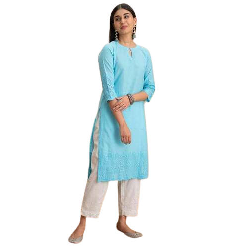 Ladies Plain Cotton Kurta