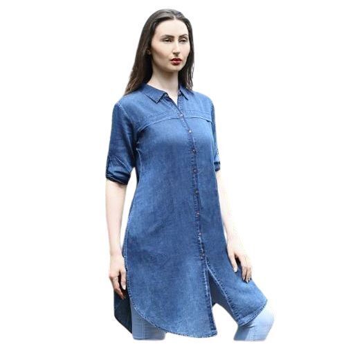 Blue Color Denim Kurti