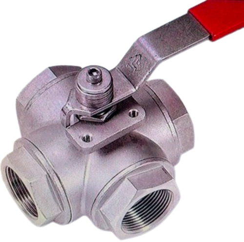 4 Way Valve Durable Polished Grey Standard Size Industrial 4 Way Valve Durable Polished Grey Standard Size Industrial