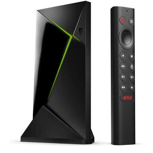 Black Nvidia Shield Tv Pro 4K Hdr Streaming Media Player