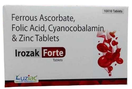 Ferrous Ascorbate Folic Acid Zinc Cyanocobalamin Tablet