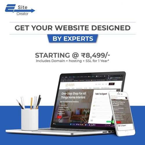 Esitecreator - Premium Design Solution | Free Hosting 1 Year Domain 6 Months Maintenance Google Tool Integration Social Media Setup Basic Logo