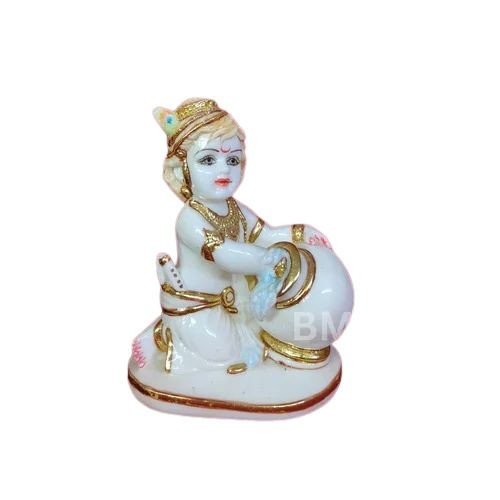 Makhan Chor Krishna Statue Composite Marble