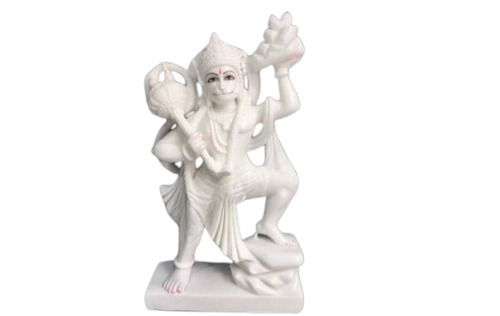 Makrana Marble White Hanuman Statue