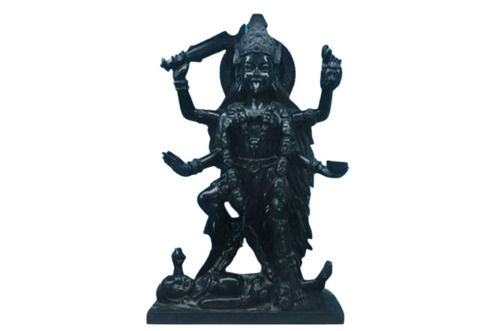 Painting Black Marble God Statue