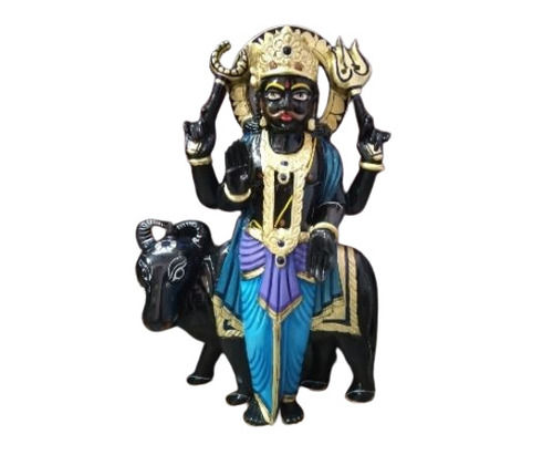 Black Marble Sani Dev Statue Size: 2Feet