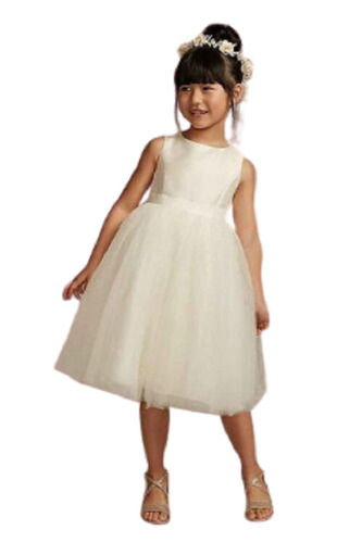 Girls Frock - Regular Fit, Sleeveless Round-Neck, Plain Modern Style | Quick Dry, Anti Wrinkle, Breathable, Washable, Tear and Shrink Resistant, No Pockets for Casual Summer Wear