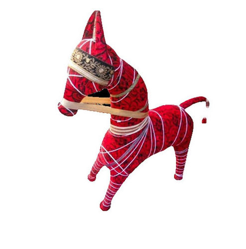 Table Mounted Handmade Modern Arts Fabric Horse Sculptures for Home Decoration