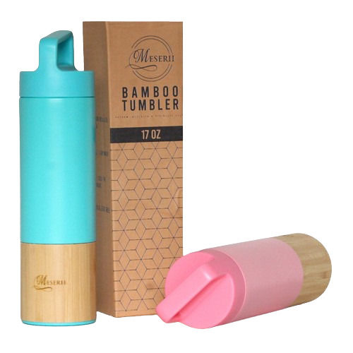 Double Walled Insulated Bamboo Tumbler