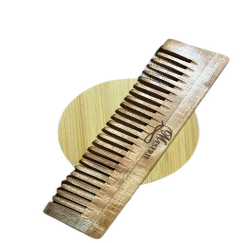 Eco-friendly Natural Brown Neem Wood Comb