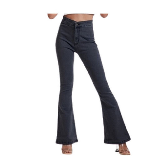 Regular Ladies Grey Bell Bottom Denim Jeans, Button And Zipper at Rs  315/piece in New Delhi