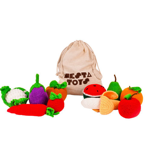 Crochet Fruits And Vegetable Toys For Kids Playing