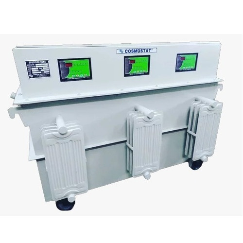 Servo Voltage Stabilizer - Plastic and Metal, Rectangular Shape, Automatic Grade, Shock Resistant | Easy to Install, Heavy-Duty, High Efficiency