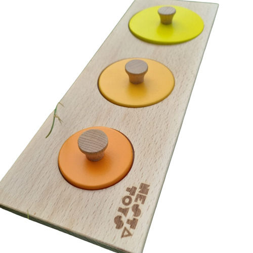 Wooden Montessori Circle Seriation Knob Puzzle Toys