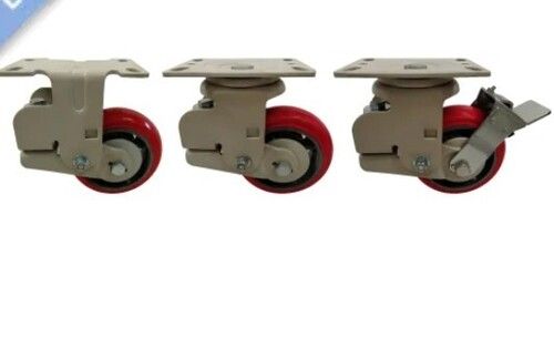 Spring Loaded Pu Caster Wheels For Trolley And Cart