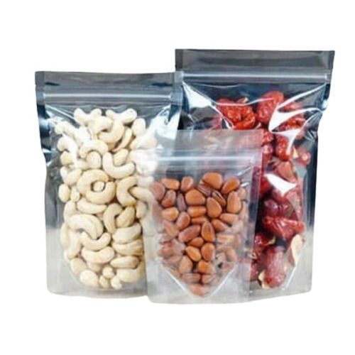 Easy to Carry Single Compartment Plain Plastic Zip Lock Pouches for Dry Fruits Packaging