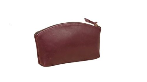 Leather Zip-Lock Cosmetic Makeup Pouch