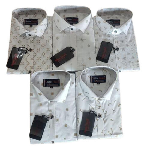 Casual Wear Regular Fit Full Sleeve Breathable Readymade Mens Printed Shirts