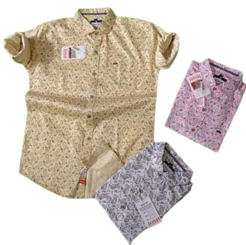 Casual Wear Regular Fit Full Sleeve Breathable Readymade Mens Printed Shirts