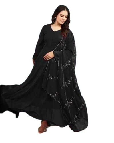 Georgette Party Beautiful Gown with Dupatta