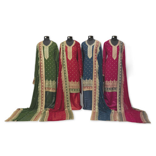 3 Piece Unstitched Womens Salwar Suit Set