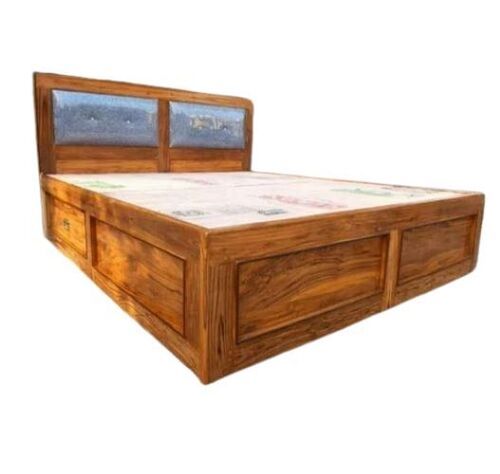 6x6 Feet King Size Teak Wood Double Bed