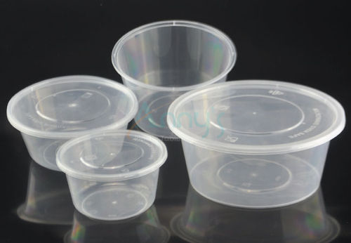 ACE 750ml Flat Round Plastic Disposable Container