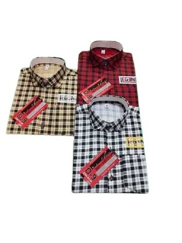 Boys Full Sleeves Printed Check Shirt