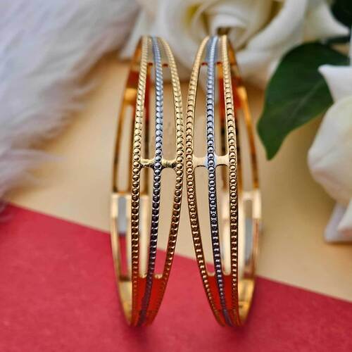 Latest Design Gold Plated Cnc Bangles