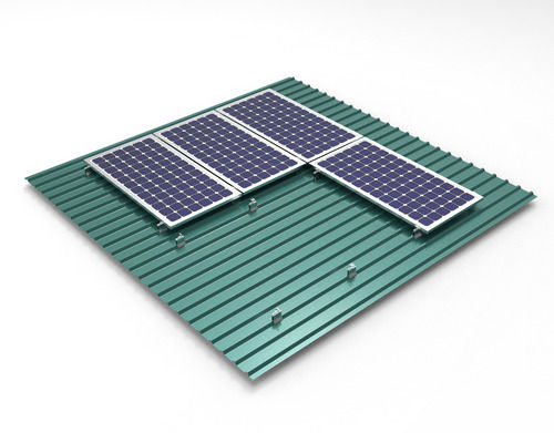 Robust Trapezoidal Mini Rail Rooftop Solar Structure