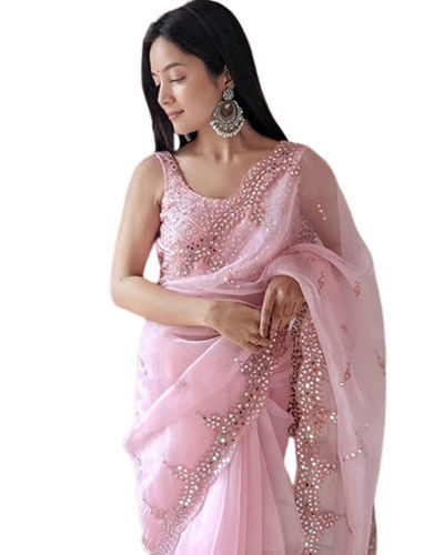 Georgette Embroidered Designer Saree, Packaging: Plastic Bag at Rs 1500 in  Surat