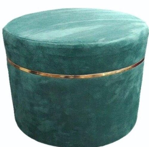 Modern Green Color Round Shape Round Ottomans