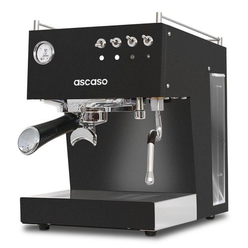 Ascaso Steel Duo Matt Black and Electronic Adjustable Coffee Machine