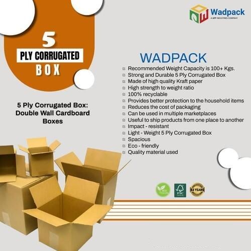 Paper 5 Ply Superior Strength Corrugated Box