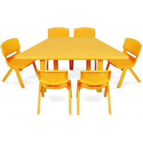 Kids Plastic Trapezium Table Without Chair