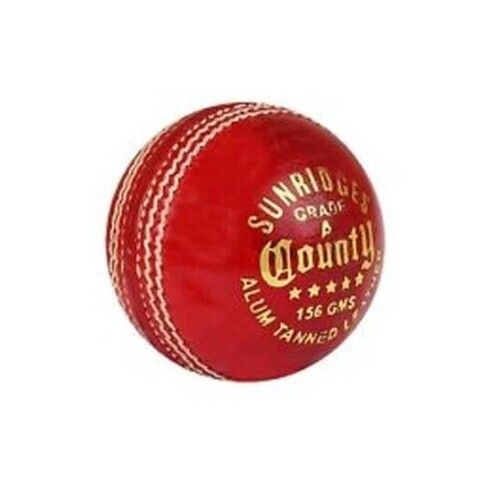 Red Color Round Shape Leather Cricket Ball