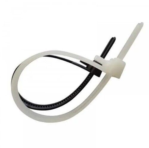 White Cable Nylon Material Ties For Bundling Wire