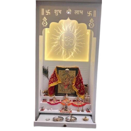 Elegant and Modern Design Corian Pooja Mandir