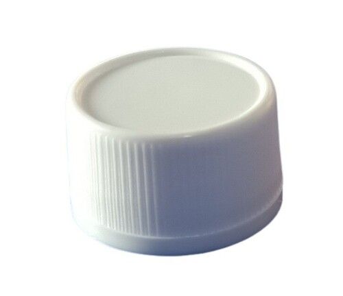 White 25 mm plastic screw cap