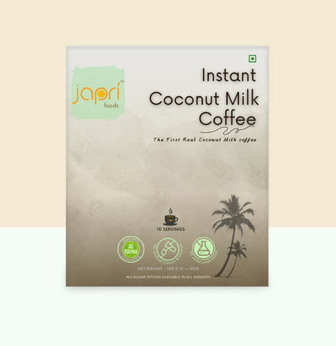 Japri instant coconut milk coffee premix | Plant based coffee | Lactose free | Dairy alternative | Non-dairy coffee | Coffee | Instant coffee premix 14g x 10 sachets (140g) | pack of 1