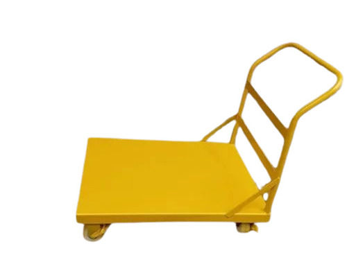 Manually Operated Color Coated Mild Steel Moveable Platform Trolley with Four Wheels