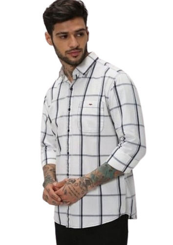 Casual Wear Regular Fit Full Sleeve Breathable Readymade Mens Checked Shirts