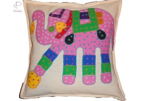 Handmade Indian Elephant Jogi Cushion Covers