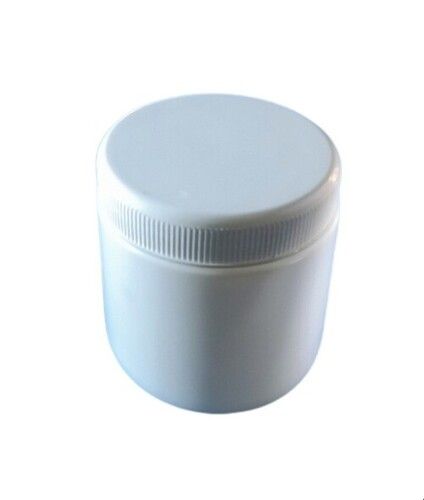 Plain White Color Round tablet container