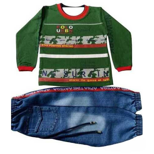 Kids Fancy Cotton T-Shirt with Jeans