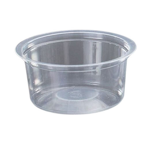 Round Shape Leak and Creak Resistant Solid Plastic Transparent Disposable Bowl