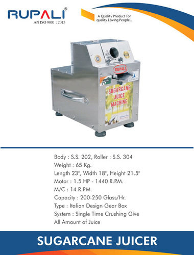 Stainless Steel Sugarcane Juice Machine