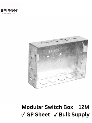 Electrical Six GI Metal Modular Boxes