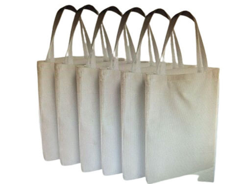 Easy to Carry Lightweight Single Compartments Plain Fabric Foldable Bag with Flexiloop Handle